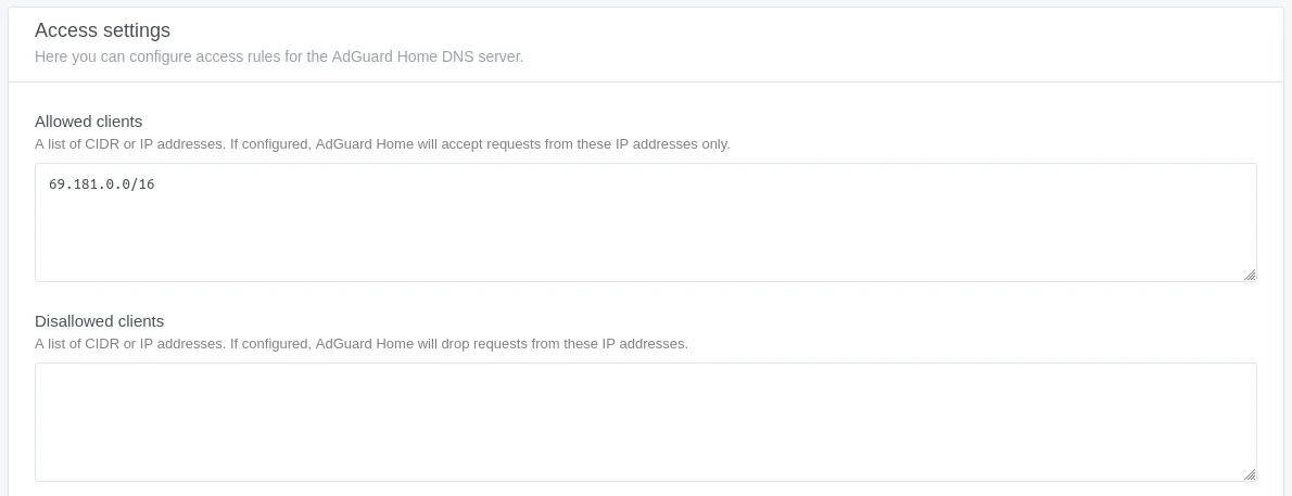 Adguard Access Control