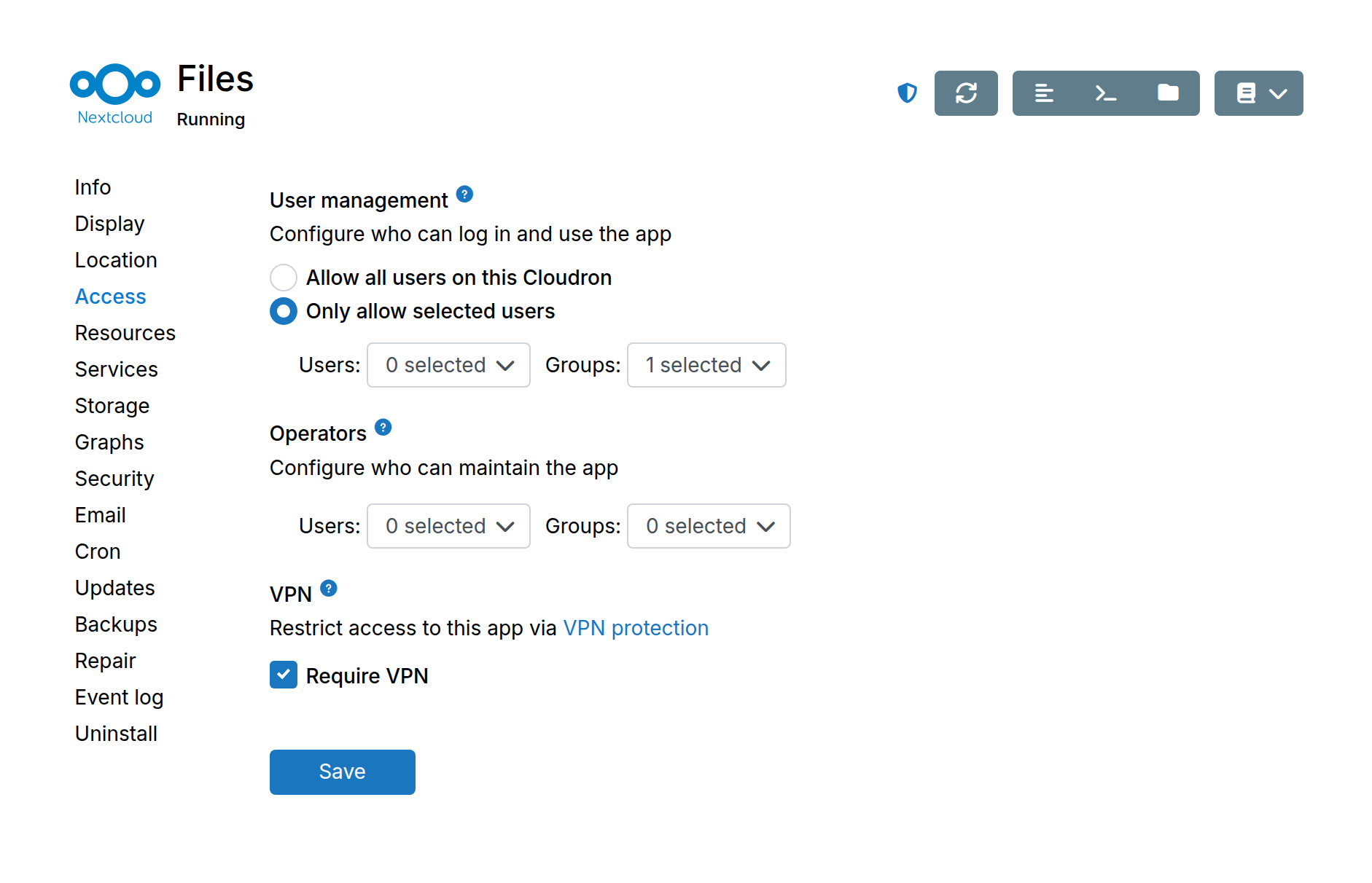 App Configure Group Acl