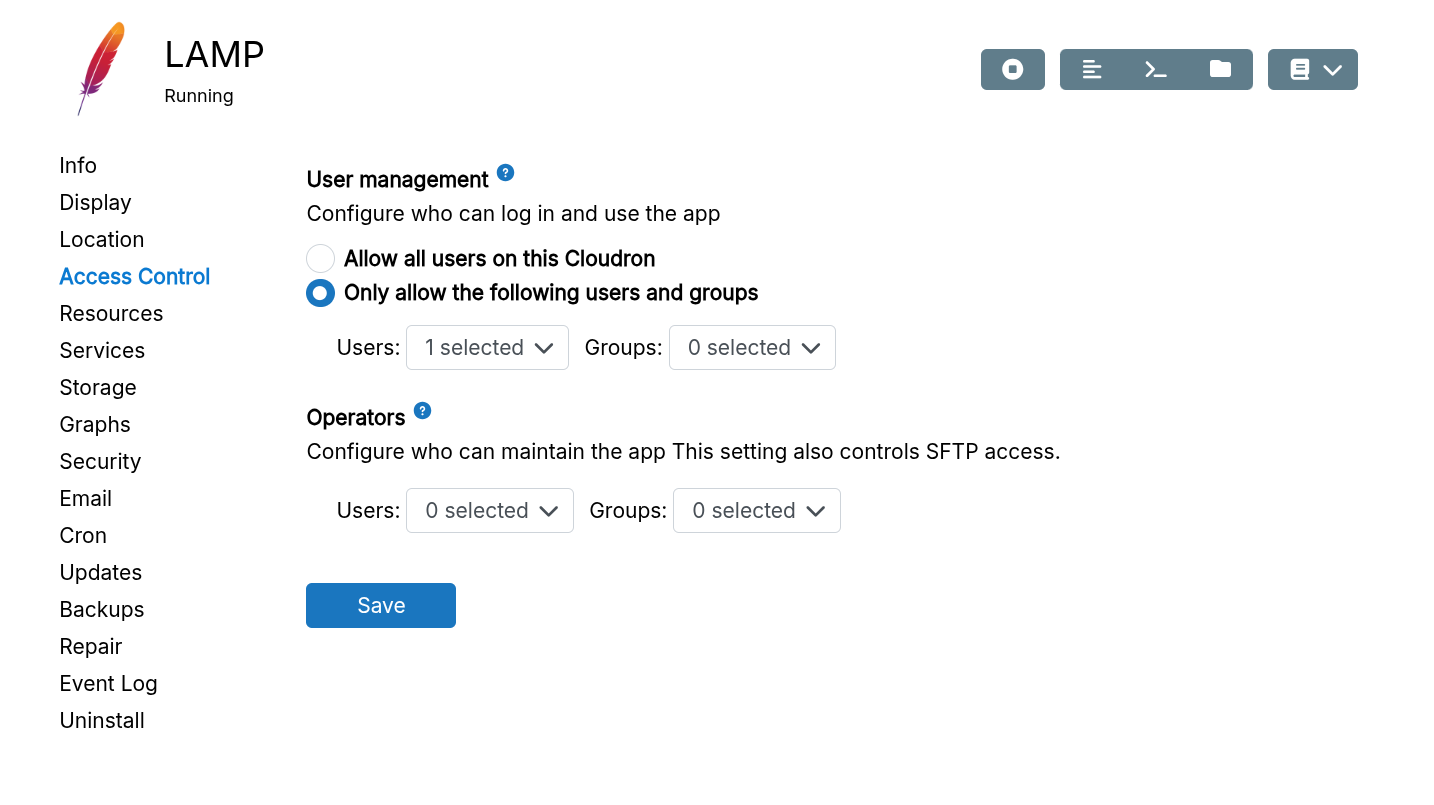 App Configure Group Acl