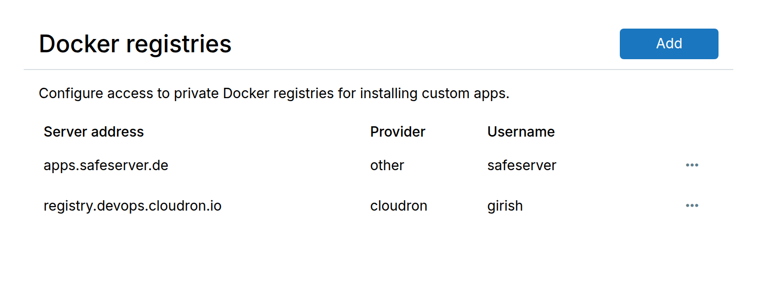 Registry List