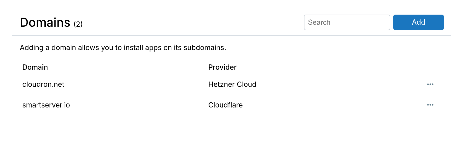 Domains