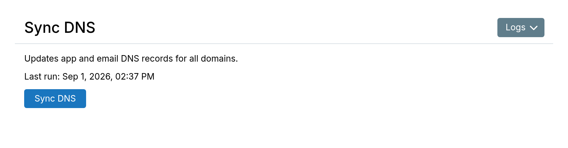 Sync Dns