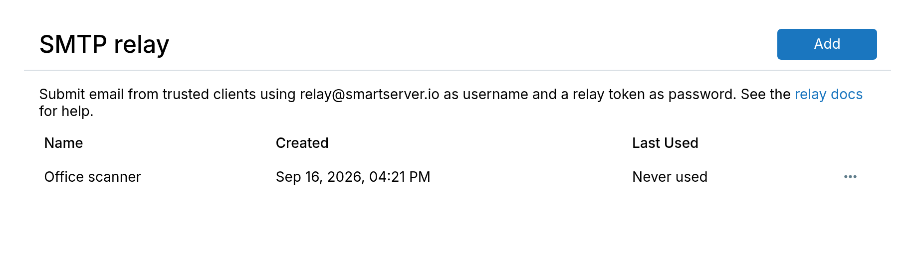 SMTP relay