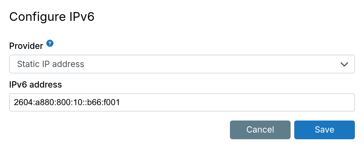 Ipv6 Static