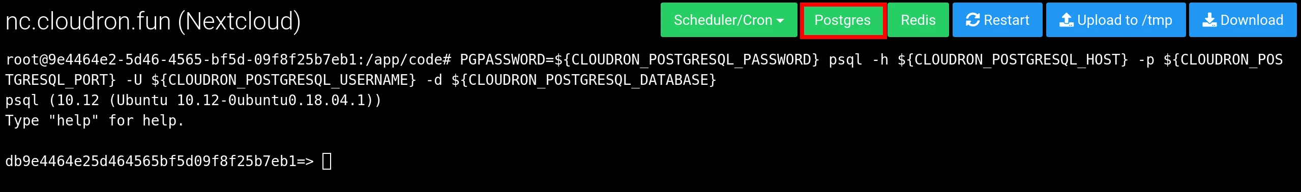Postgresql Shell