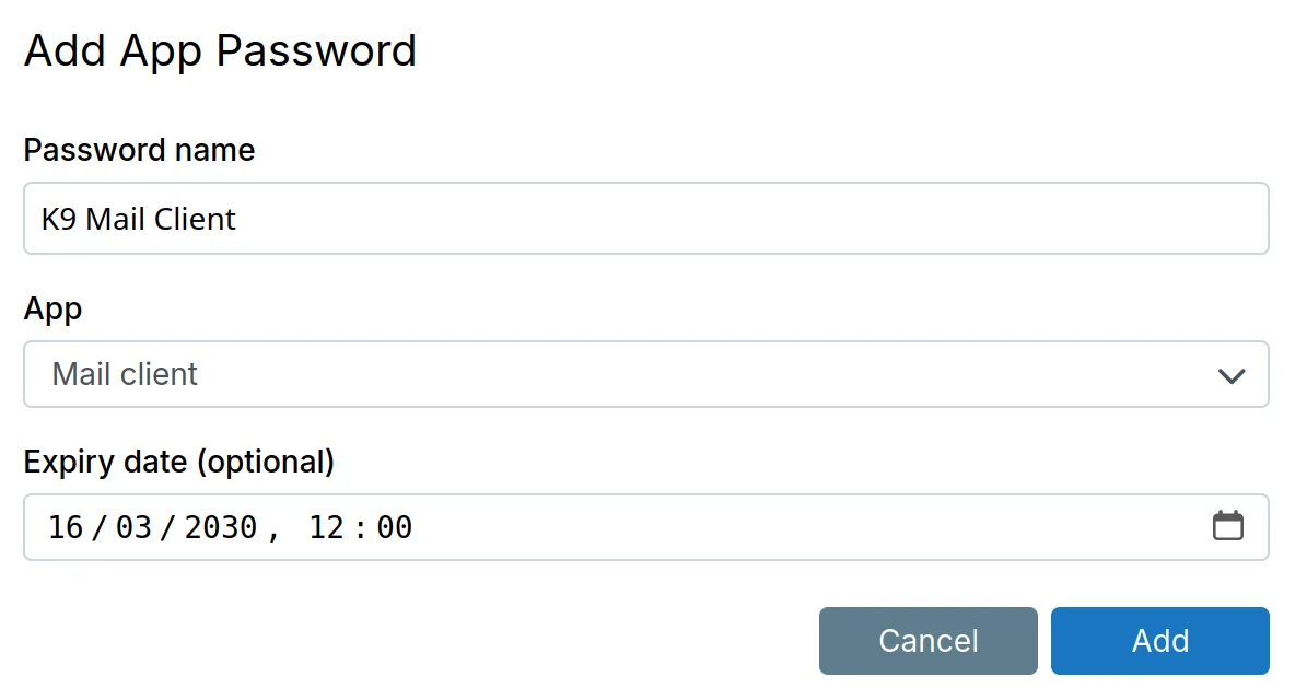 Apppasswords Create