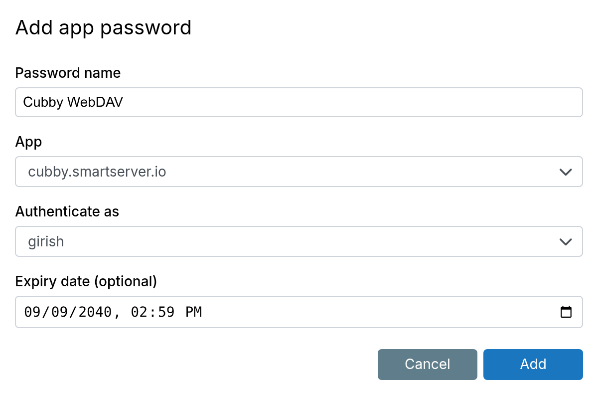 Apppasswords Create