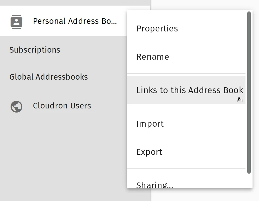 Links To Address Book