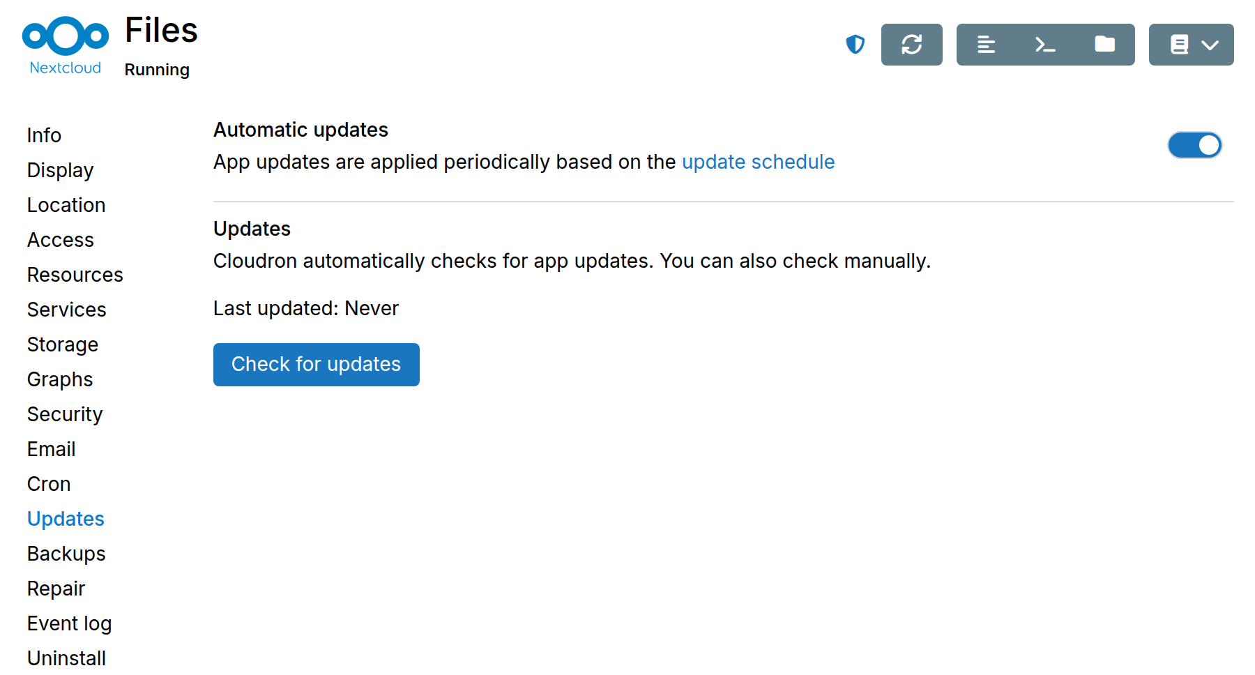 Disable App Update