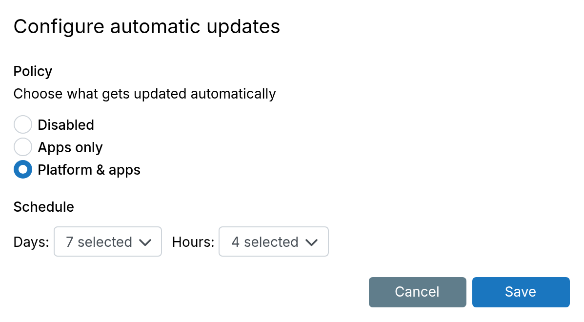 Update Policy
