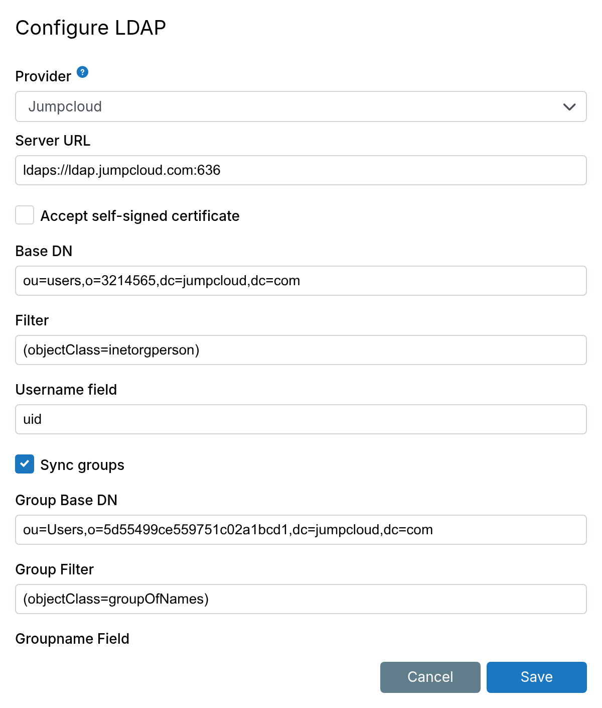 External Ldap Jumpcloud