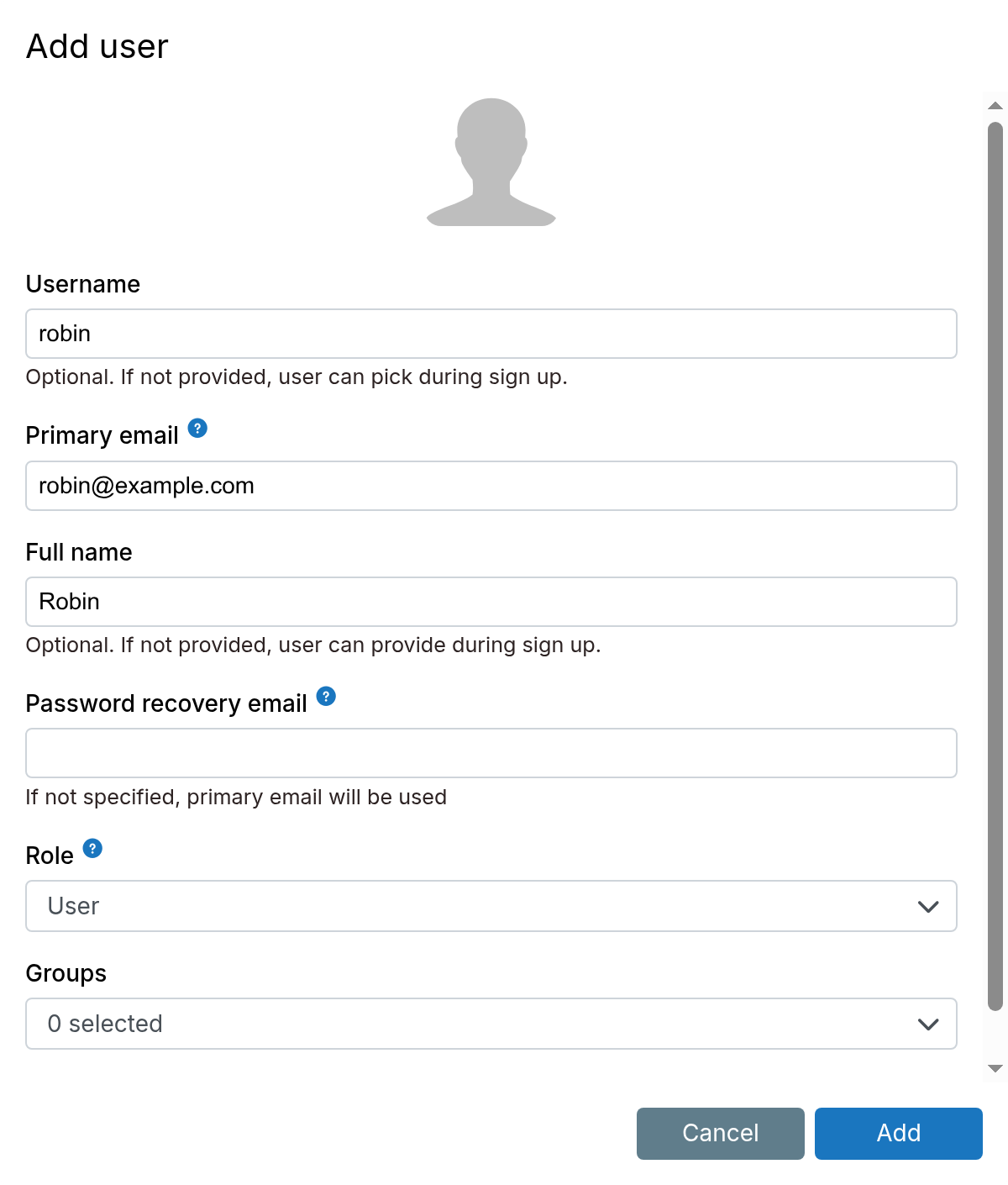 Users Add