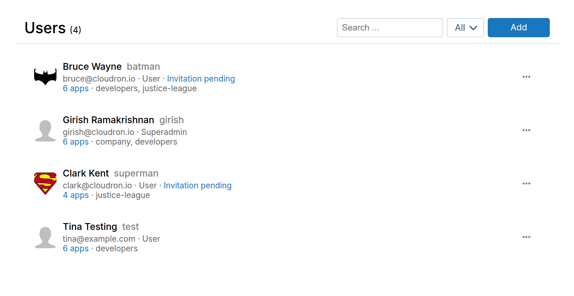 Users List