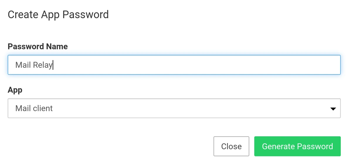 Wordpress Email App Password