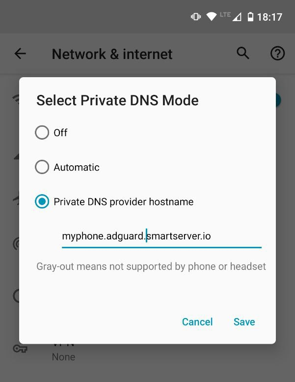 adguard default dns